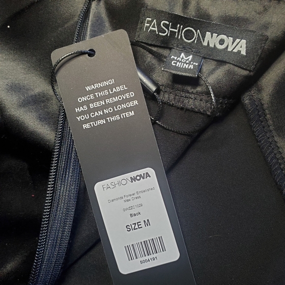 NWT FASHION NOVA diamonds forever embellished maxi dress - Picture 7 of 15